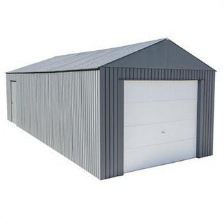 Sojag Everest Snow/Wind Rated Garage 12 x 25 ft. in Charcoal on a white background