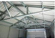 Sojag Everest Snow/Wind Rated Garage 12 x 25 ft. in Charcoal metal frame supporting the roof interior