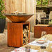 OFYR Classic Corten 100 with firewood