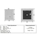 Technical drawing detailing the specifications of the Outdoor Living Today Self Watering Planter 1×1.