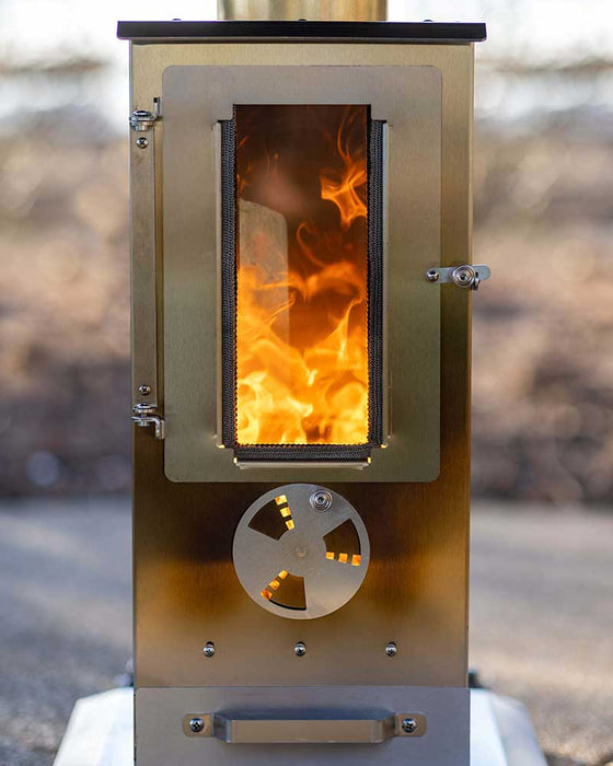 Wood Pellet Heater Large Patio Heater Even Embers Wood Pellet