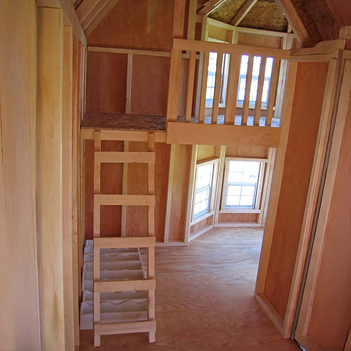 Top view of the interior of Sara's Victorian Mansion Playhouse by Little Cottage Co.