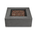 Top View of Real Flame Aegean Square Fire Pit with Lava Rock Bed fire pit 