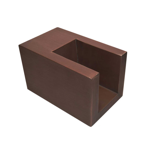 Copper 6-inch U-shaped scupper by The Outdoor Plus, with a minimalist design for elegant water flow in outdoor water features.