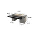 A diagram showing the dimensions of the Fire Pit Table, with measurements for height, diameter, and depth.