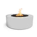 White Unity Fire Pit Powder Coated Steel, lit in white background