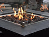 Modeno Aurora Fire Table flaming rocks with wind shield