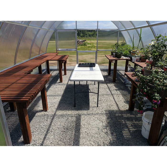 14' x 19'10" Hoklartherm Riga XL 6 Greenhouse with tables