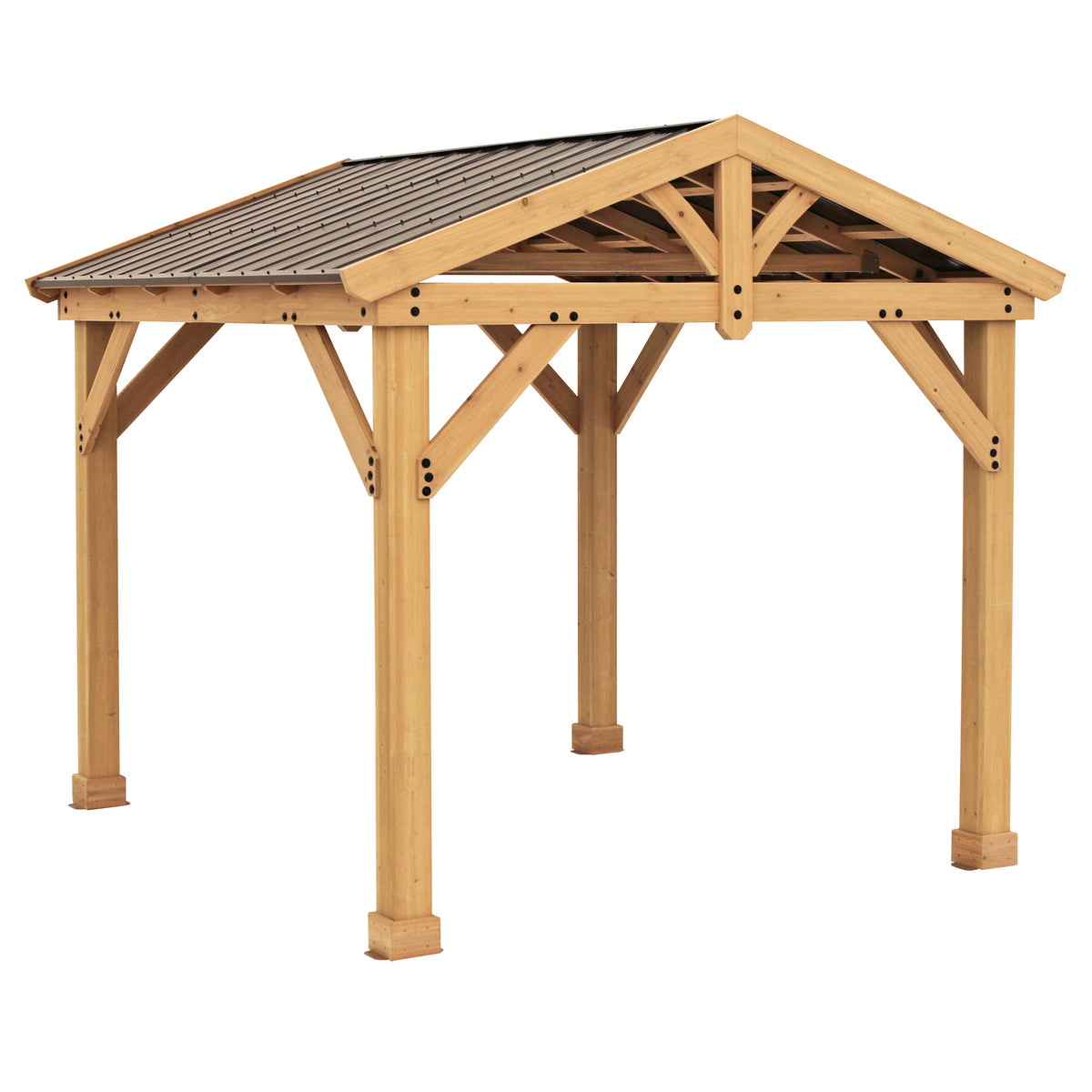 Yardistry Meridian Cedar 10 x 10 Pavilion Premium Outdoor Elegance