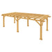 Bare wooden structure of the Meridian Cedar YM11932 10x22 Pergola.