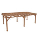 Bare wooden structure of the Yardistry 12x24 Pergola.