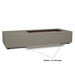 Aegean 75 fire table mist gray burner lid hidden storage compartment