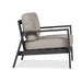 Aegean outdoor chair side profile view showing seat depth and cushion thickness