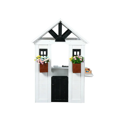 front angle of 2MamaBees Ajure Playhouse in white background