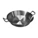 Sunterra outdoor paella pan kit with aluminum pan and steel bracket stand for cooking over an open grill or fire.