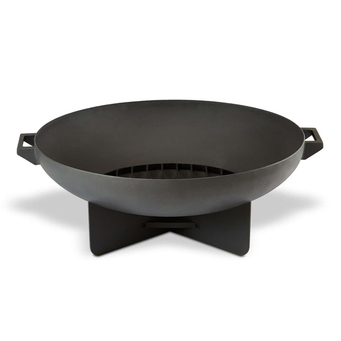 Anson 958-GRY gray fire pit front view round bowl heavy gauge steel
