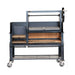 Sunterra 60-inch Argentine brasero grill on cart, side view highlighting the firebox design and construction.