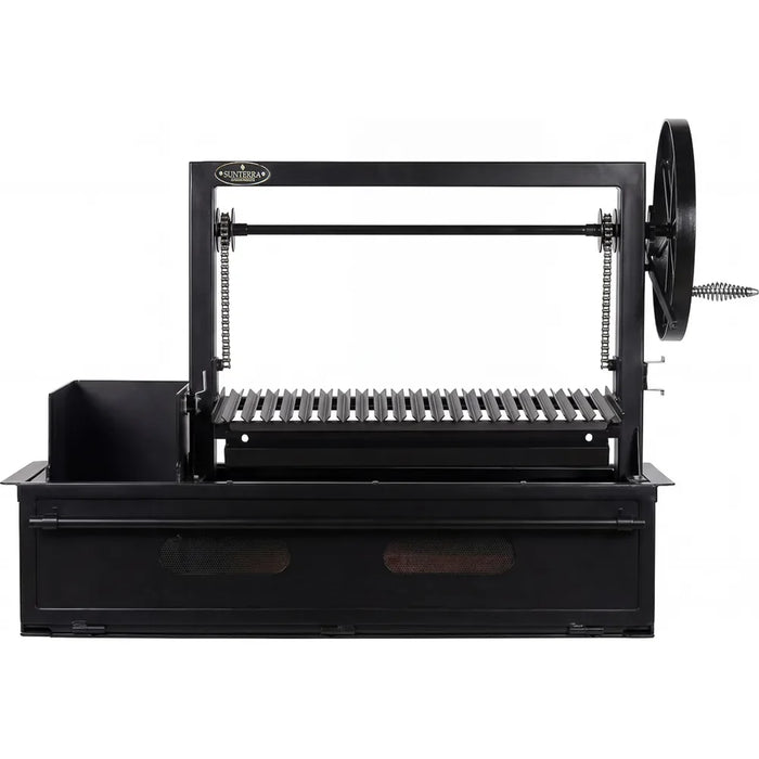 Sunterra Pro Series 48 inch Argentine side brasero grill shown without cart, highlighting its outdoor cooking design.