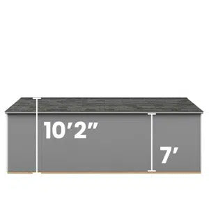 handy home wood shed vertical height 10.2x7 dimension chart