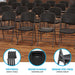 Rows of Lifetime 4-Pack Classic Folding Chairs in black arranged for conference or event seating