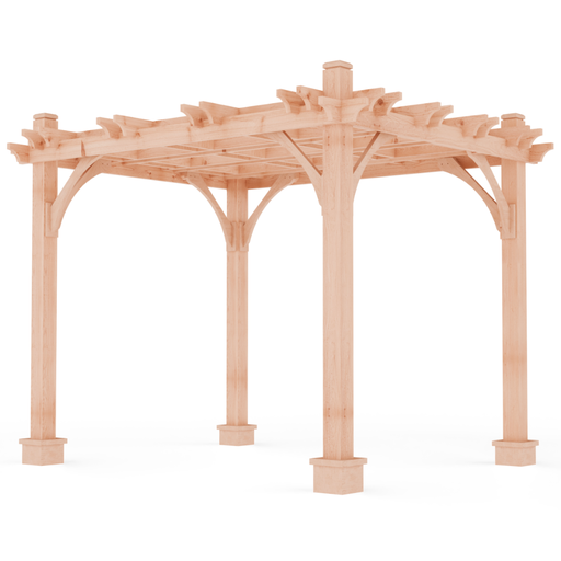 8x10 cedar wood pergola from Outdoor Living Today featuring decorative beams and sturdy posts for backyard shade and outdoor gatherings