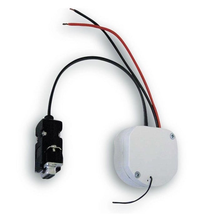 Back view of Bromic Smart-Heat Link BH3130097-1 showing RS232 serial plug, power wires, and compact control module for smart heater integration