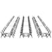 Multiple Lifetime Commercial Folding Tables And Chairs arranged in long rows for conferences, banquets, weddings, and large indoor events