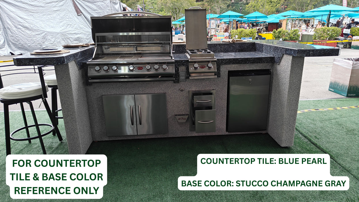 L Shaped Kitchen With Grilling Island: Ultimate Outdoor Cooking Hub