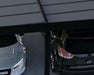 Detail view of resilient roof panels used on the Oslo carport for weather protection