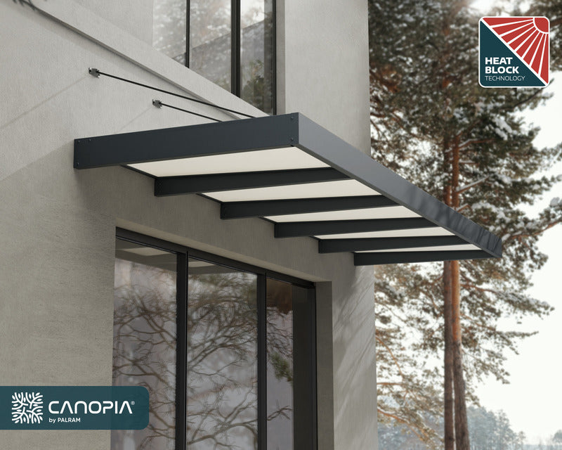 Canopia XL 5000 Awning installed, featuring effective heat block technology for enhanced shade.