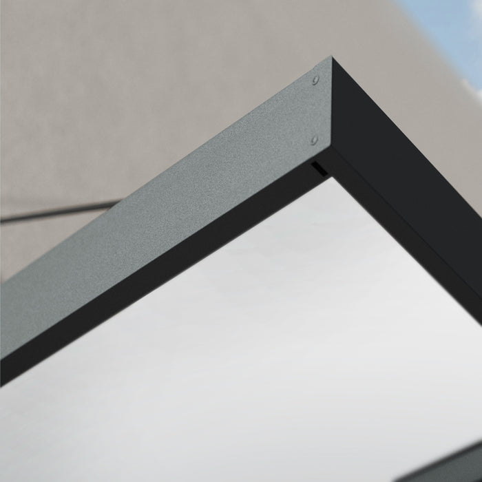 Seamless frame edge of the Canopia XL Awning Series, showcasing smooth and durable finish.