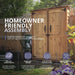 Close-up detail of the cedar Garden Chalet 4x2 shed, showcasing its natural wood grain and sturdy construction.