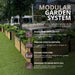 Close-up detail of the cedar wood joints on the Outdoor Living Today Urban Raised Garden Bed, 4x1.5 size.
