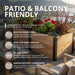 Close-up detail of the cedar wood joinery on the Outdoor Living Today Urban 6x3 raised garden bed.