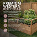 Close-up detail of the cedar wood joinery on the Outdoor Living Today 6x3 raised garden bed kit corner.