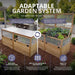 Close-up detail of the cedar raised garden bed kit corner joinery on the Outdoor Living Today Garden in a Box 6×3.