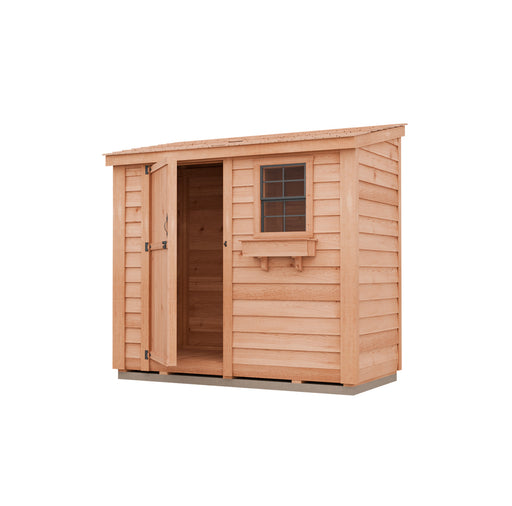 Rendered image of the Outdoor Living Today Spacesaver Outdoor Storage Shed with singles
