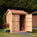 Cedar storage shed 6x6 Maximizer with double doors and sloped roof, shown in a main view against a plain background.