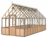 Rendered image of the Alton Cedar Cheltenham Greenhouse in 8x20 frame design.