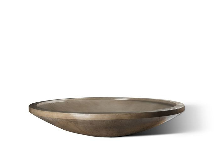 Slick Rock Classic Sixty Catch 60 in. shallow concrete planter dish in taupe