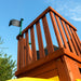 Details of the stairs on wooden playset