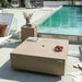 Square Concrete Fire Pit Table OFG411SY closed lid