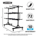 Commercial folding chair cart by Lifetime with 72 chair capacity, 10 year limited warranty and heavy duty rolling base
