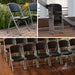 Black Lifetime Classic Commercial Folding Chair shown indoors and outdoors, featuring durable steel frame and stackable space saving design
