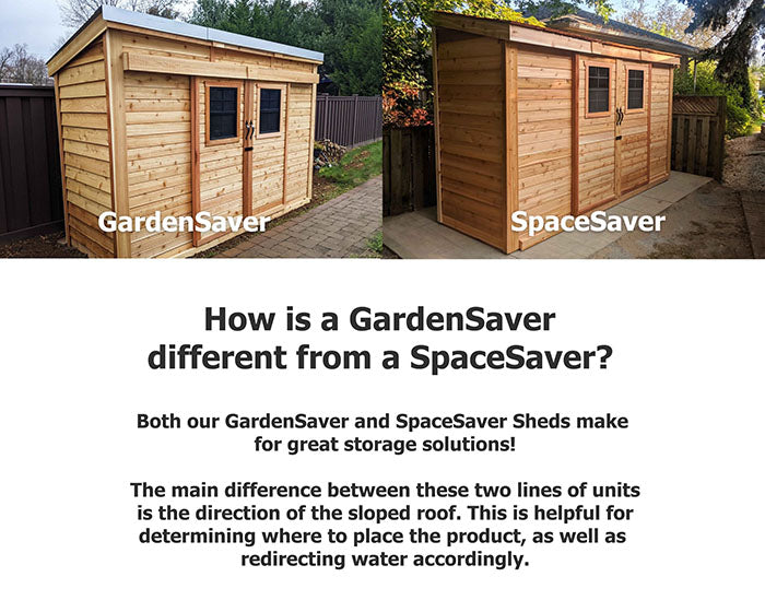 A comparison guide for the OLT Spacesaver and Gardensaver storage sheds