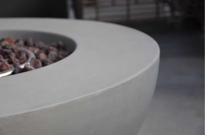 Modeno Roca Fire Table concrete texture