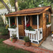 Porch painted in white of Cozy Cabin Playhouse Kit 7×9