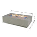 Rectangular Concrete Fire Pit Table dimensions