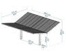 Diagram showing dimensions of Canopia Sydney Wave Double Carport, wing-style structure.