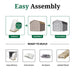 Step-by-step guide showing how to unpack, assemble, and customize the Little Cottage Co. Classic Gambrel 6′ Sidewall Barn kit, including labeled wood, hardware, and instructions for easy assembly.